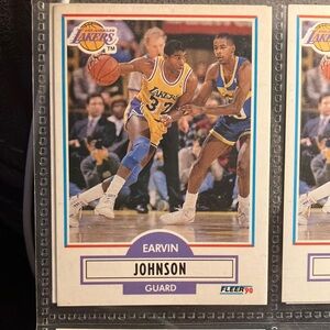 MAGIC JOHNSON FLEER 90 Lakers Basketball card